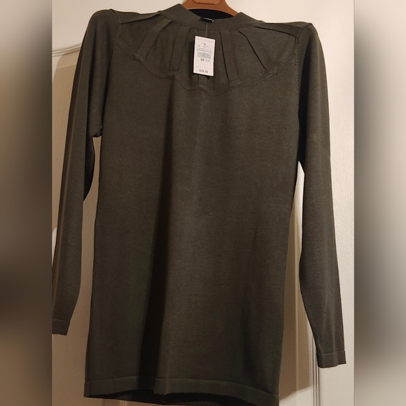 Ashley Stewart Olive Green Long Sleeve Sweater - Picture 5 of 6